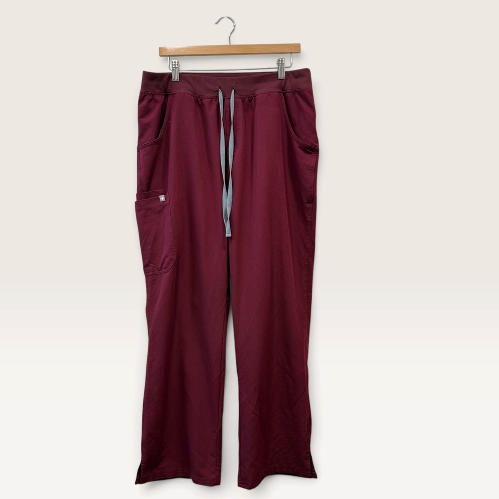 FIGS Kade Technical Collection Cargo Scrub Pants Burgundy XL 1000219